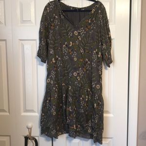 Floral Drop Waist Dress
